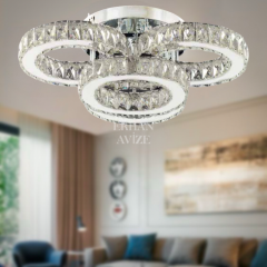 EAPV-116 Plafonyer Kristal Krom LED Avize