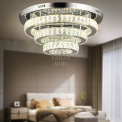 EAPV-104 Plafonyer Kristal Krom LED Avize