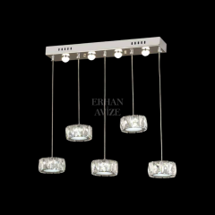 EAPV-109 YM Kristal Sıralı Krom LED Avize