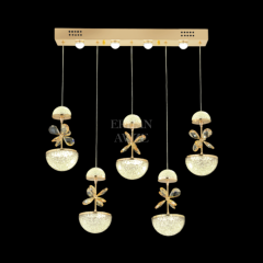 EAAD-46 YM Kristal Sıralı Gold LED Avize