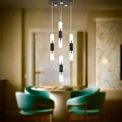 EAPV-148 4’lü Sarkıt LED Siyah Avize