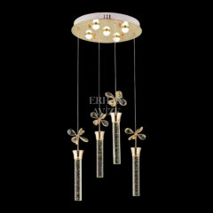 EAAD-34 4’lü Kristal Sarkıt Gold LED Avize