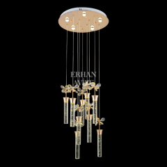 EAAD-34 9’lu Kristal Sarkıt Gold LED Avize