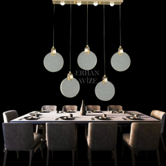 EAPV-123 YM Kristal Sıralı Gold LED Avize