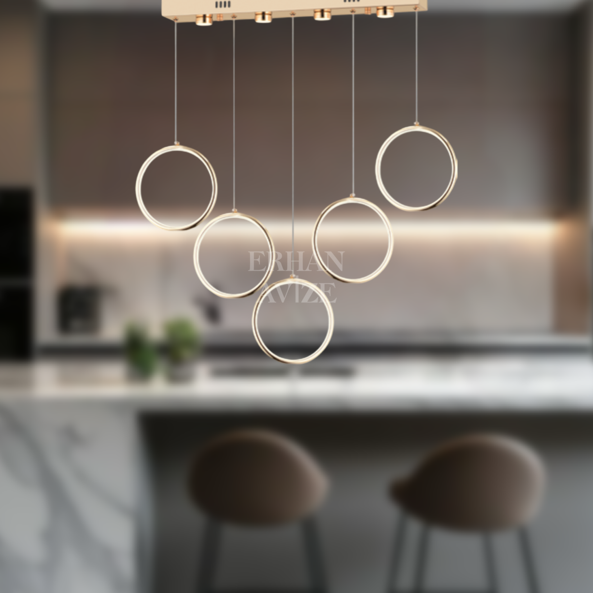 EAAD-121 YM Sıralı Gold LED Avize