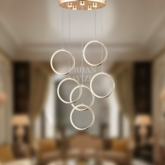 EAAD-121 6’lı Sarkıt Gold LED Avize