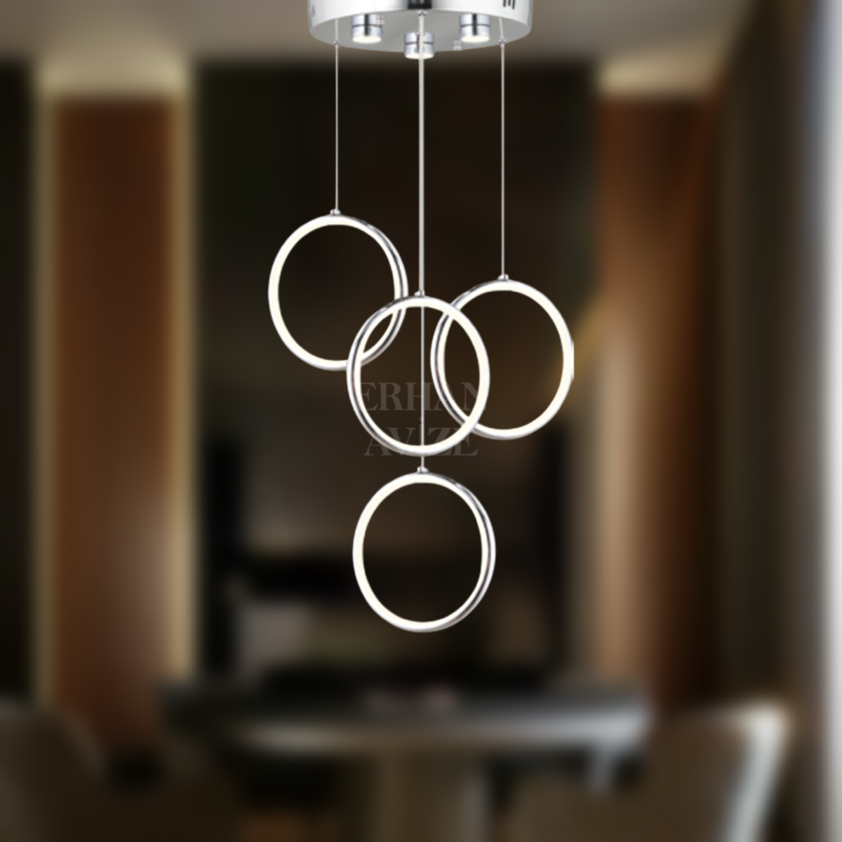 EAAD-121 4’lü Sarkıt Krom LED Avize