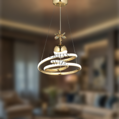 EAAD-27 30’luk Kristal Toplu Gold LED Avize