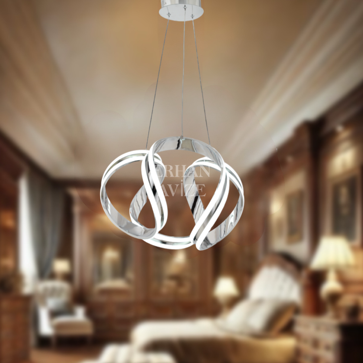 EAAD-58 40’lık Krom İkili LED Avize