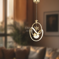 EAAD-31 Tekli Kristal Gold LED Avize