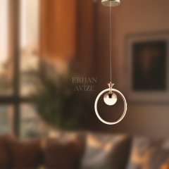 EAAD-103 Tekli Gold LED Avize