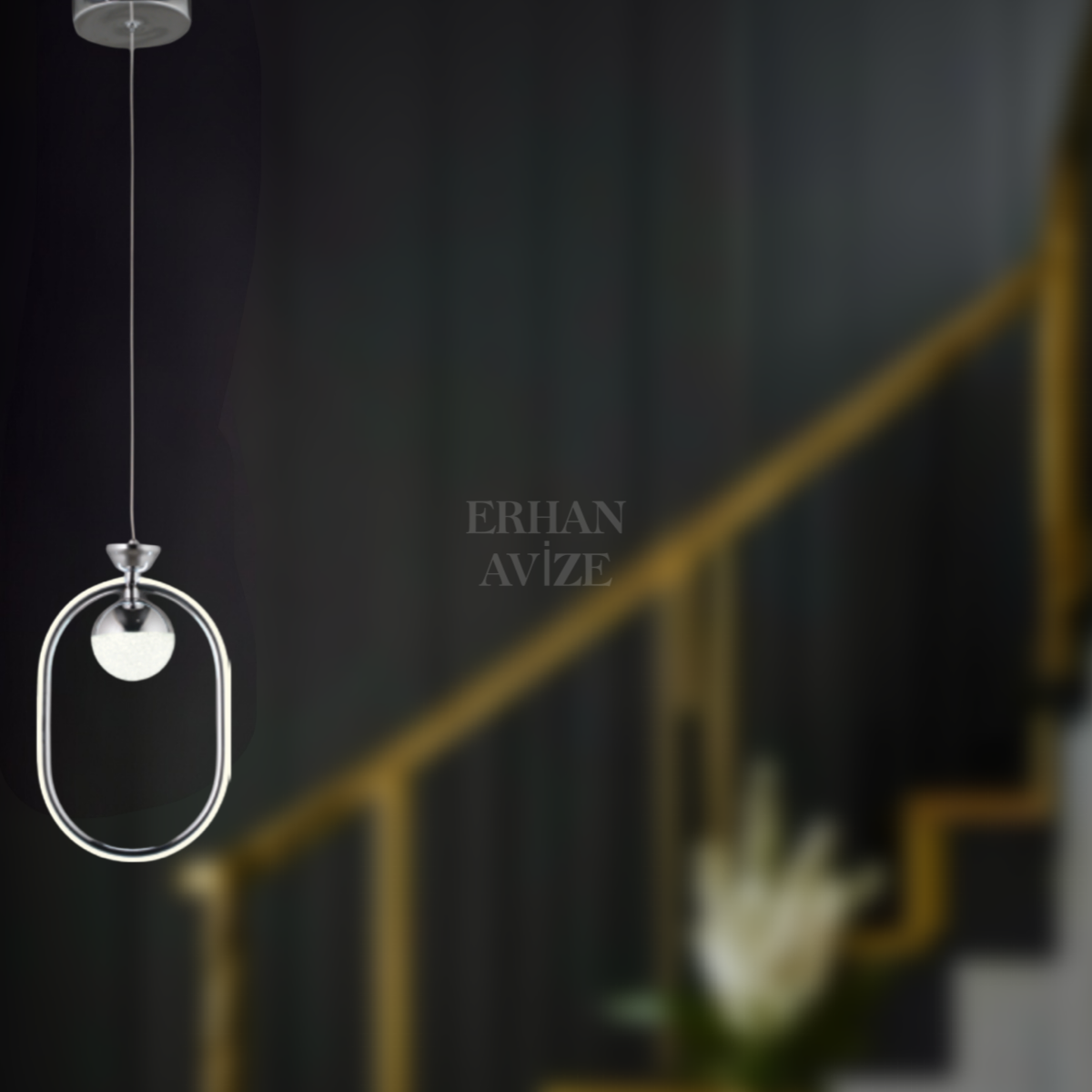 EAAD-102 Tekli Krom LED Avize