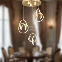 EAAD-39 3’lü Sarkıt Gold LED Avize