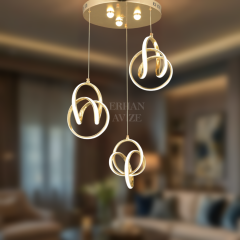 EAAD-39 3’lü Sarkıt Gold LED Avize