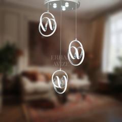 EAAD-39 3’lü Sarkıt Krom LED Avize