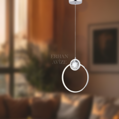 EASD-40 Sarkıt Krom LED Avize
