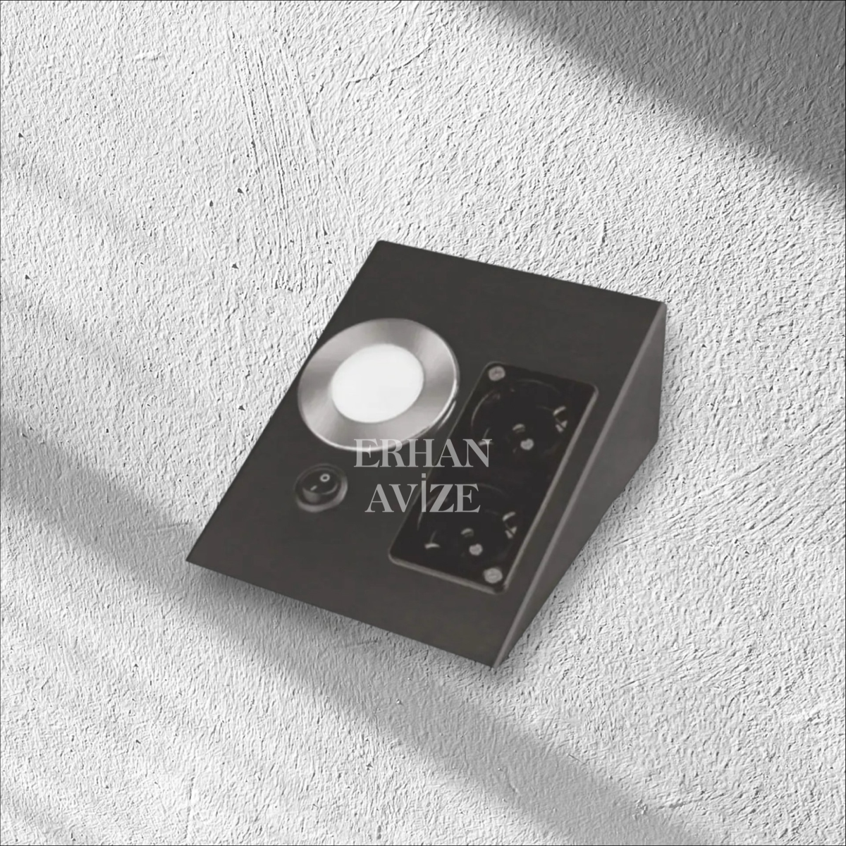 EACT-5110  6400K Beyaz Işık 5 Watt Çift Prizli Tezgah Aydınlatma Siyah Kasa