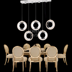 EASD-231 YM 5’li Sıralı Krom LED Avize