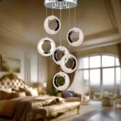 EASD-231 6’lı Sarkıt Krom LED Avize