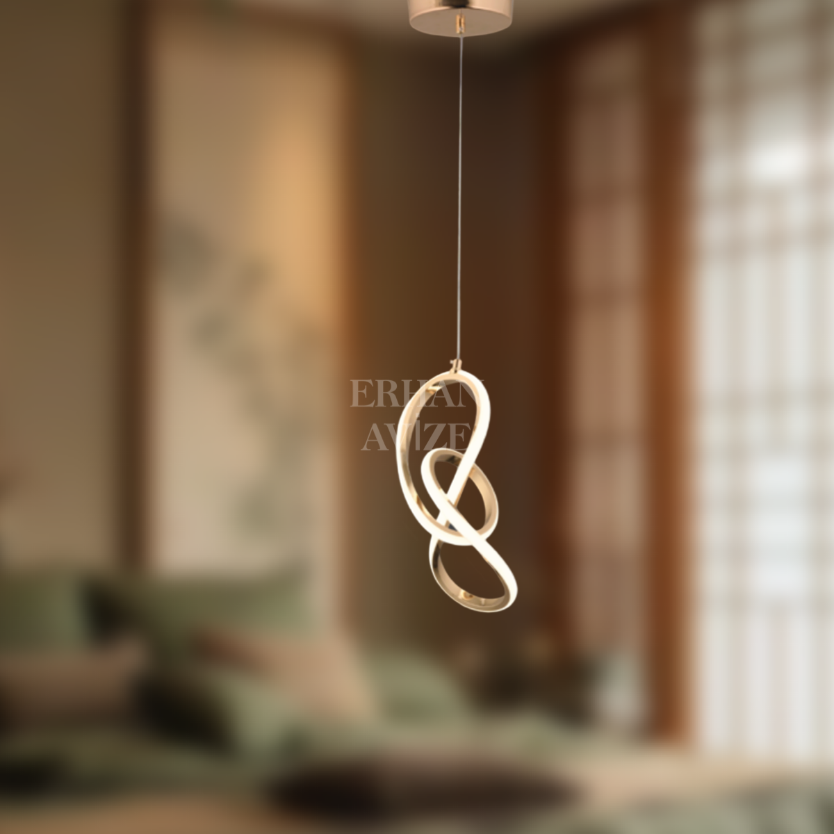 EASD-127 Tekli Gold LED Avize