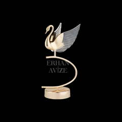 EAAD-84 Kristal Gold Kasa Kuğu Abajur