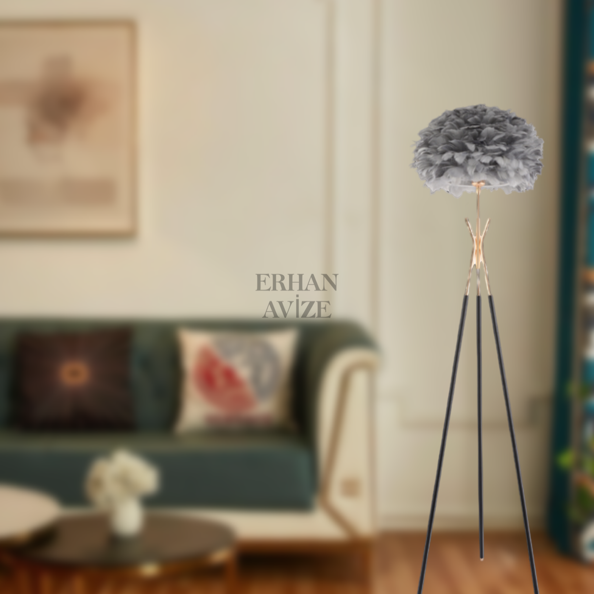 EALMD-05 Gold Kasa Tüy Şapka Lambader