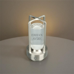 EACT-8439 Vegas Gümüş Renk Şarjlı Masa Lambası