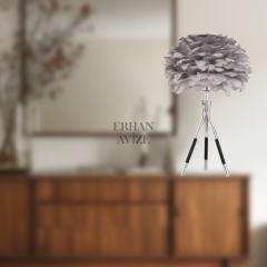 EAAB-05 Krom Kasa Tüy Şapka Abajur