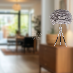 EAAB-05 Krom Kasa Tüy Şapka Abajur