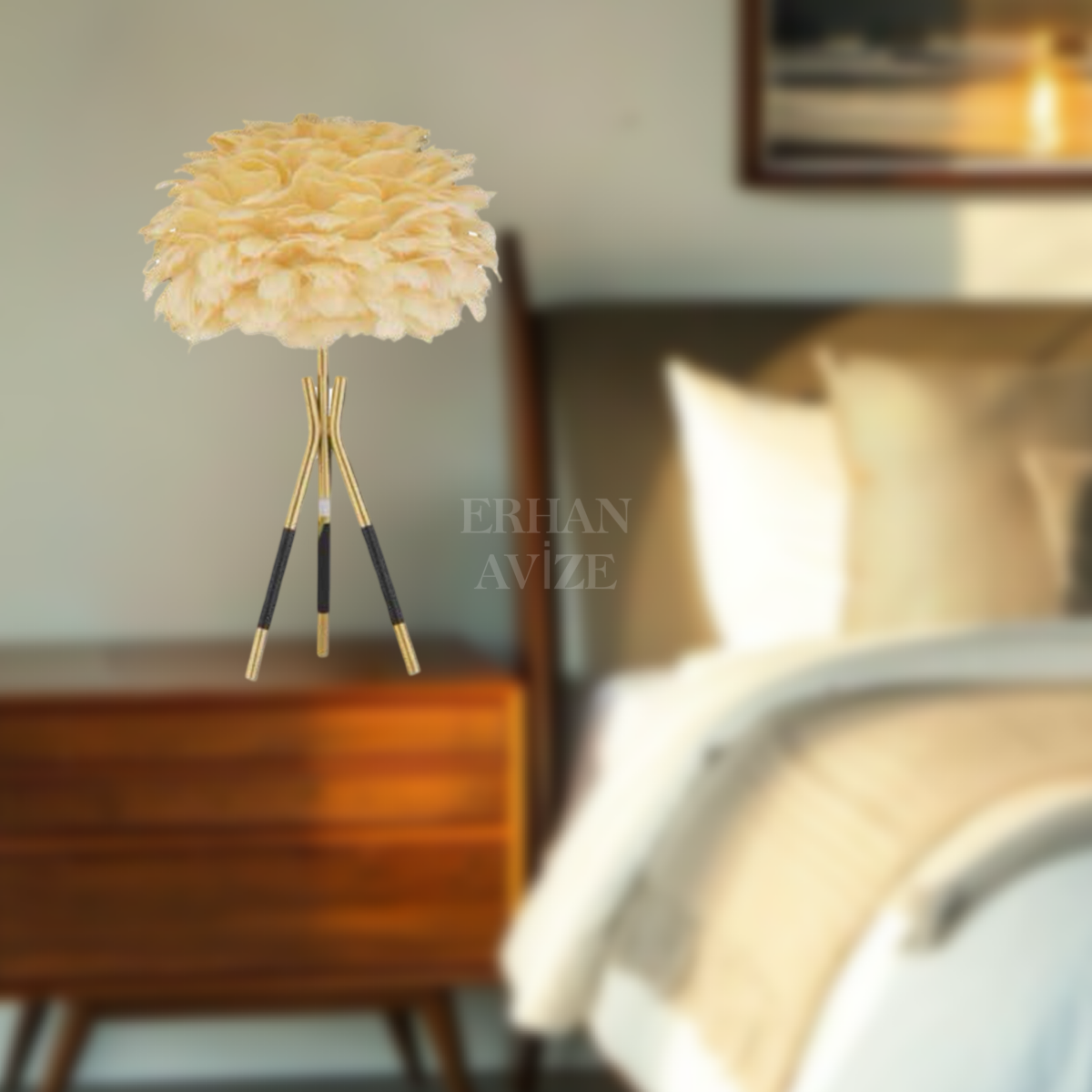 EAAB-05 Eskitme Kasa Tüy Şapka Abajur