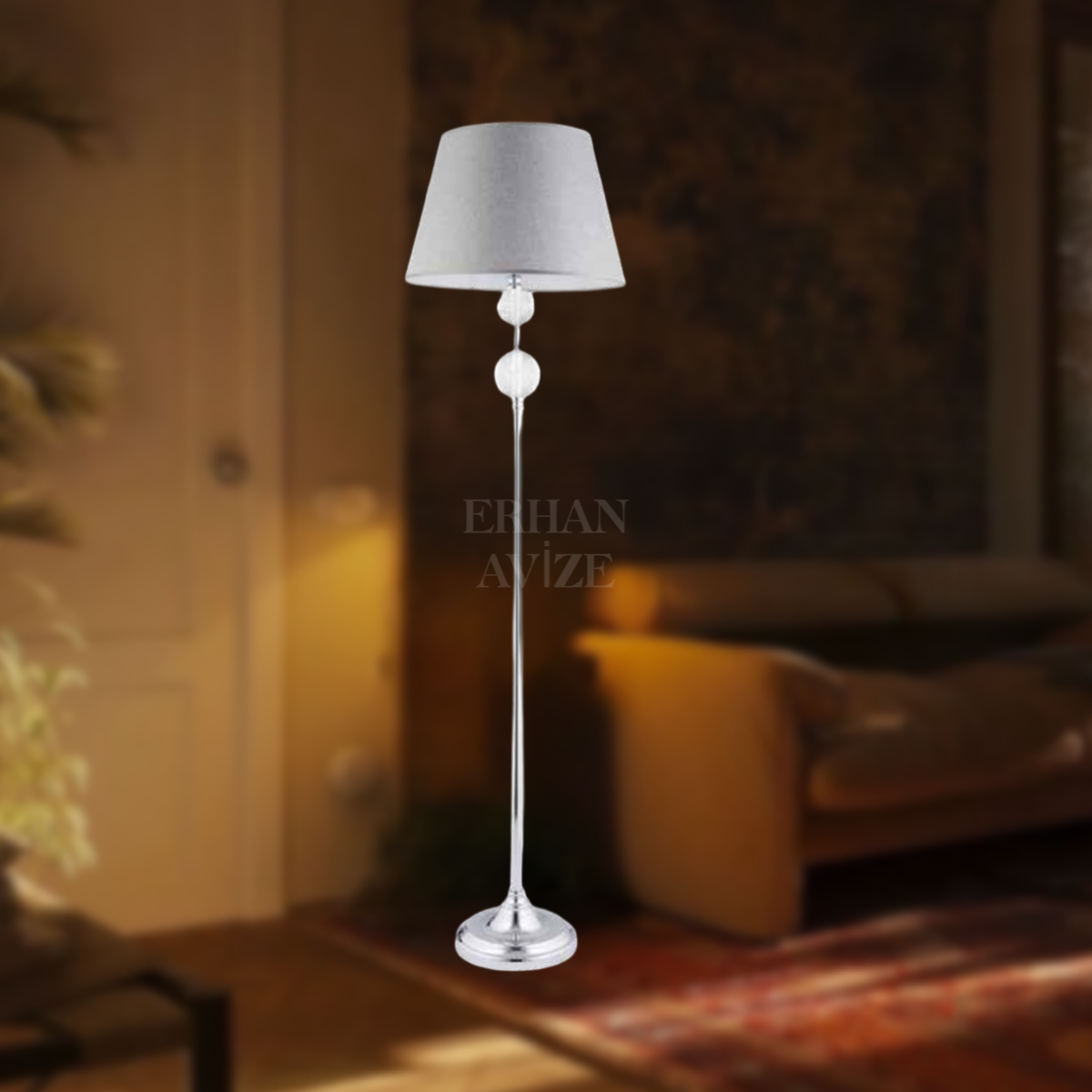 EALMD-06 Kristal Toplu İthal Şapka Krom Lambader