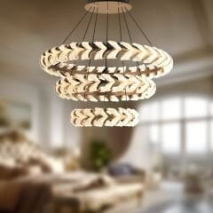 EASD-282 3 Katlı Gold LED Avize