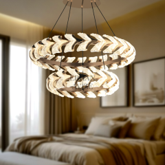 EASD-282 2 Katlı Gold LED Avize