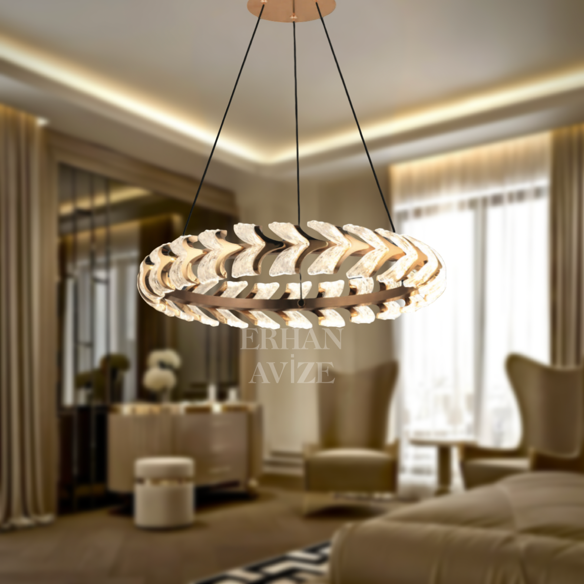 EASD-282 60’lık Gold LED Avize