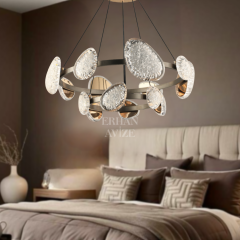 EASD-320 2 Katlı Gold LED Avize