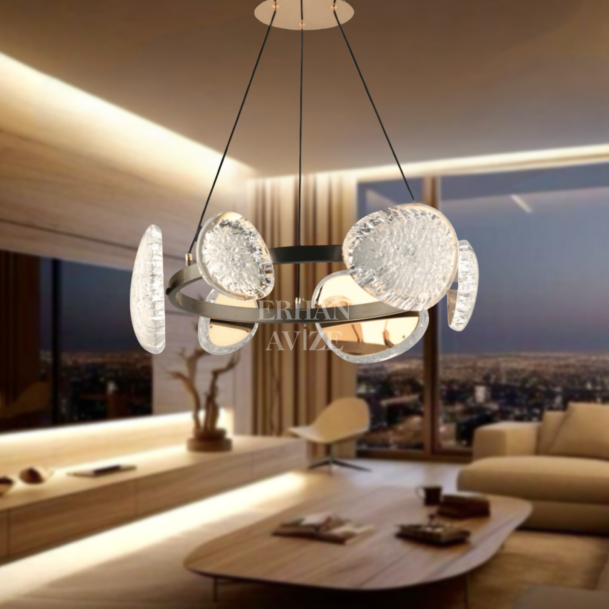 EASD-320 60’lık Gold LED Avize