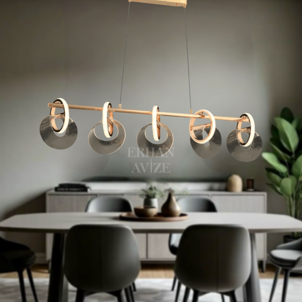 EASD-335 YM 110’luk Gold LED Avize