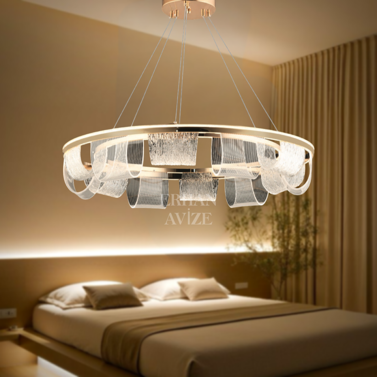 EASD-287 80’lik Gold LED Avize