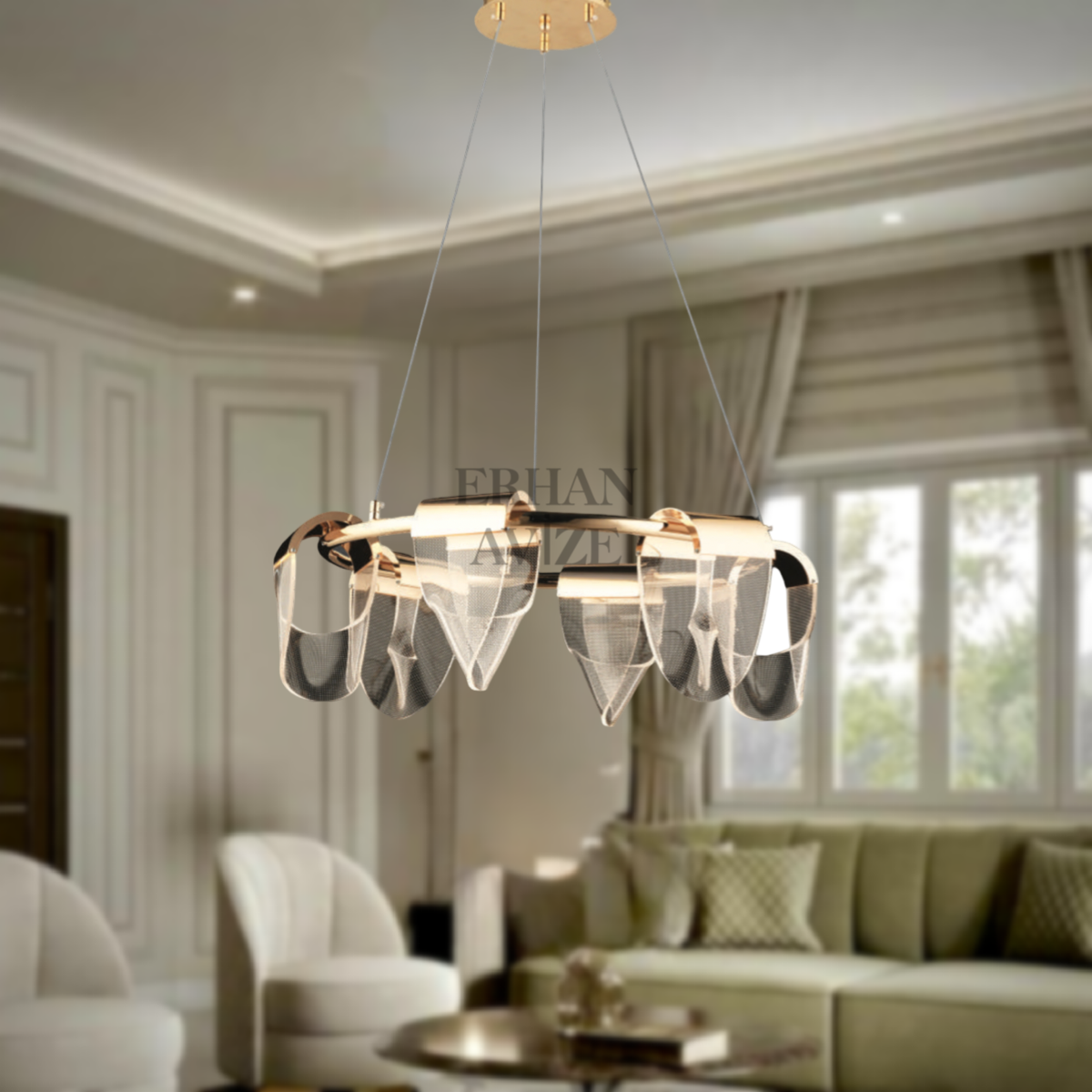 EASD-331 65’lik Gold LED Avize