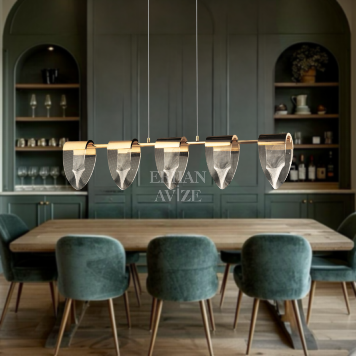 EASD-331 YM 100’lük Sıralı Gold LED Avize