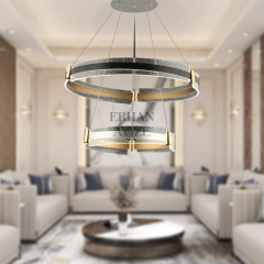 EASD-268 2 Katlı Gold LED Avize