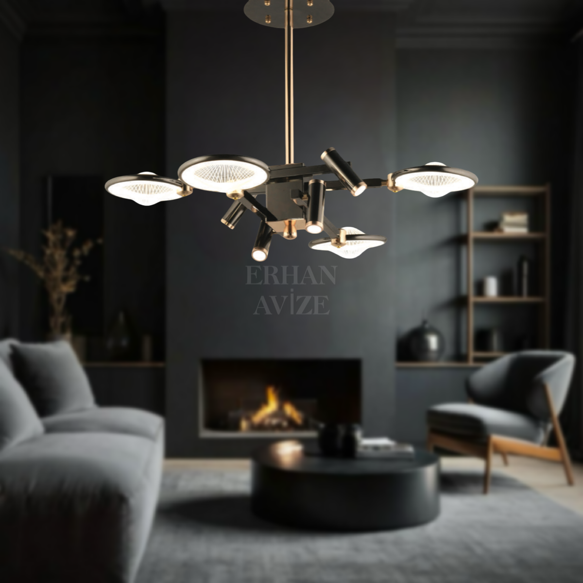 EASD-02 4’lü Platin LED Avize