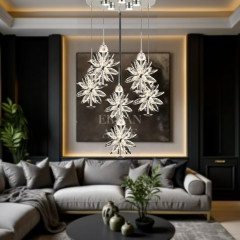 EAPV-126 6’lı Sarkıt Krom LED Avize