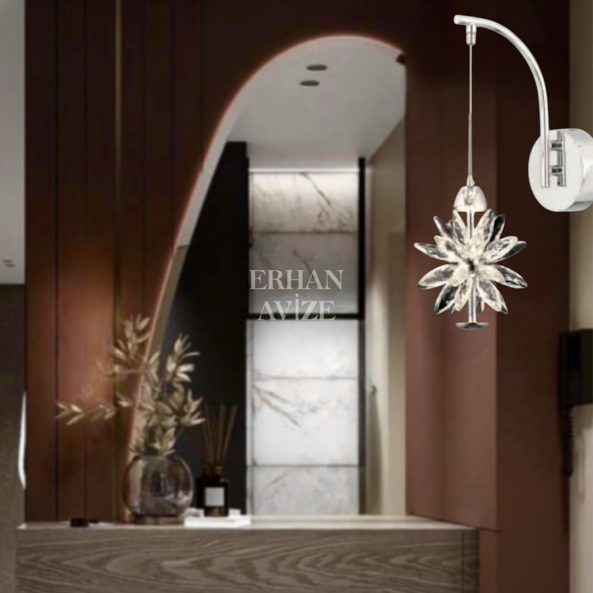 EAPV-126 15’lik Krom LED Aplik