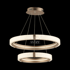 EASD-252 2 Katlı Sarkıt Şampanya Gold LED Avize