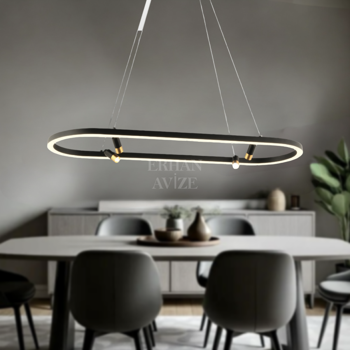 EASD-312 YM 90’lık Siyah LED Avize