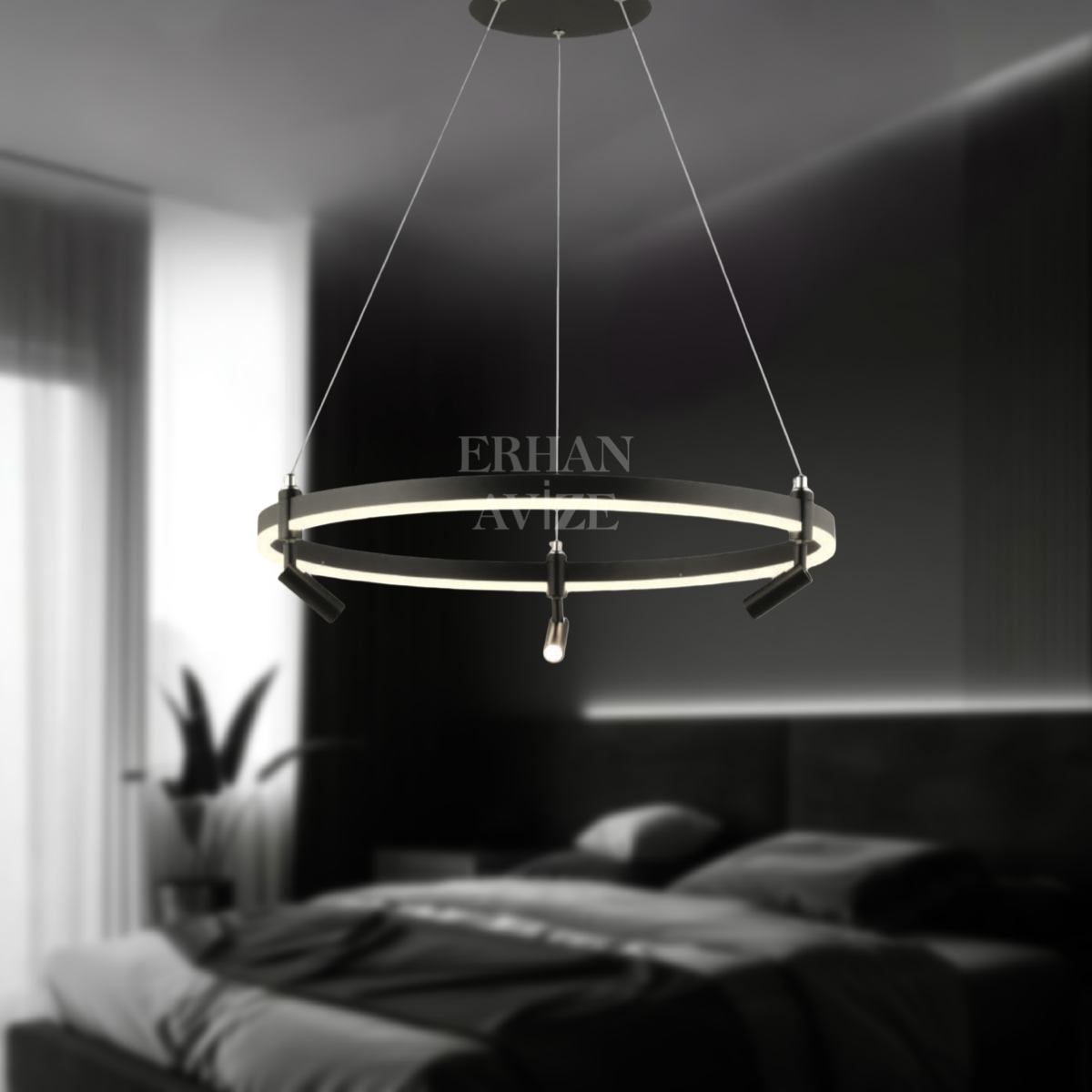 EASD-312 60’lık Siyah LED Avize