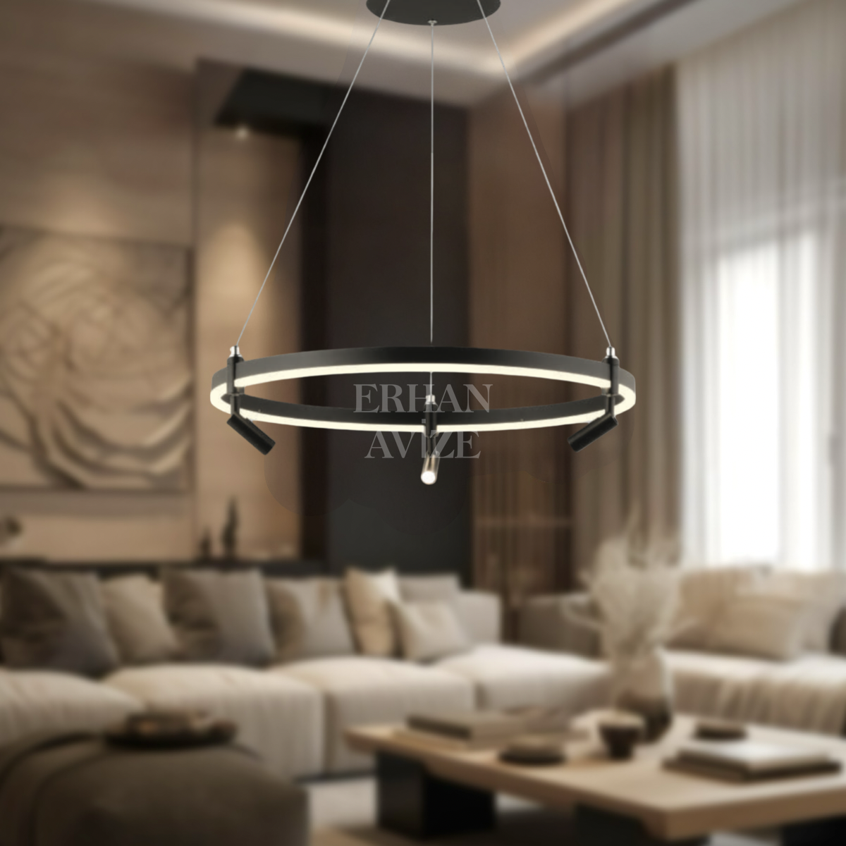 EASD-312 50’lik Siyah LED Avize