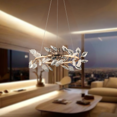 EASD-326 60’lık Kristal Gold LED Avize