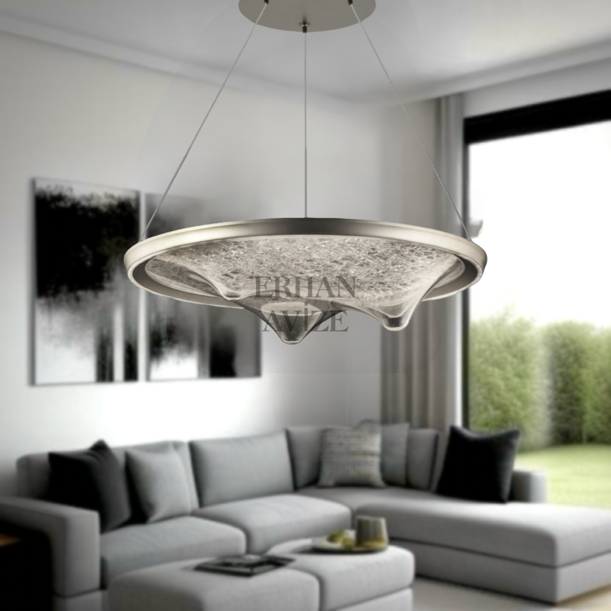 EASD-299 40’lık Pleksi Glass LED Avize